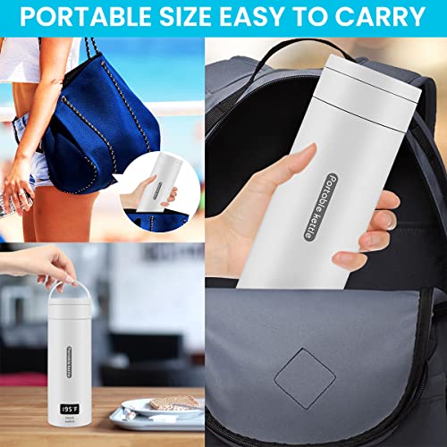 HASTHIP® Electric Kettle 0.4 Litre 300W Portable Water Bottle Hot Tea Mug Multipurpose Food Grade Fast Boil Auto Shut Off Travel LCD Smart Temperature Display 2PCS HASTHIP® Electric Kettle 0.4 Litre 300W Portable Water Bottle Hot Tea Mug Multipurpose Food Grade Fast Boil Auto Shut Off Travel LCD Smart Temperature Display 2PCS